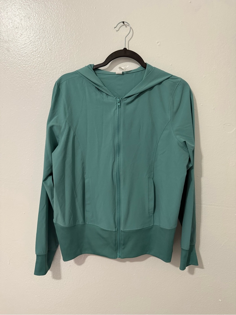 Marika Teal Hooded Zip-Up Jacket